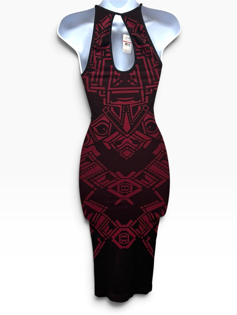Free People Intimately "Only One" Bodycon Midi Dress - Raspberry Combo - Picture 4 of 5